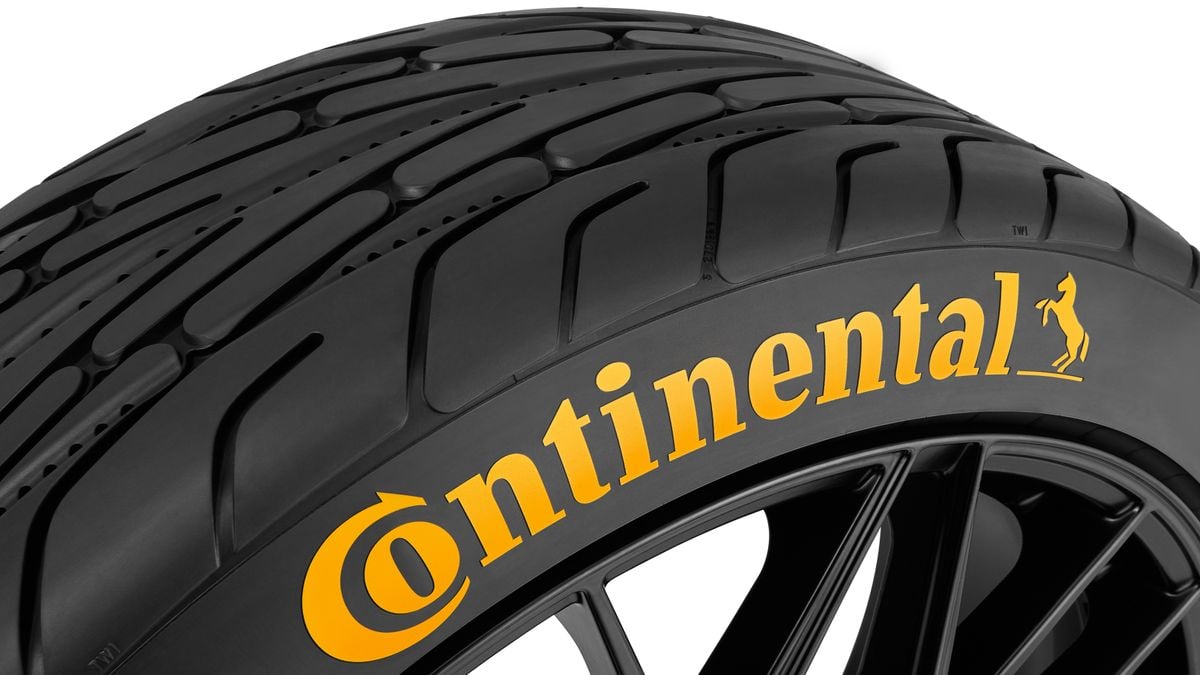 A Continental branded tire.