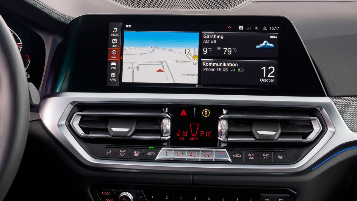 The 2024 BMW 4 Series Gran Coupé infotainment system.